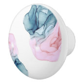 Aquamarin & rosa Ethereal Inky Fantasy Trendy Glam Keramikknauf (Rechts)