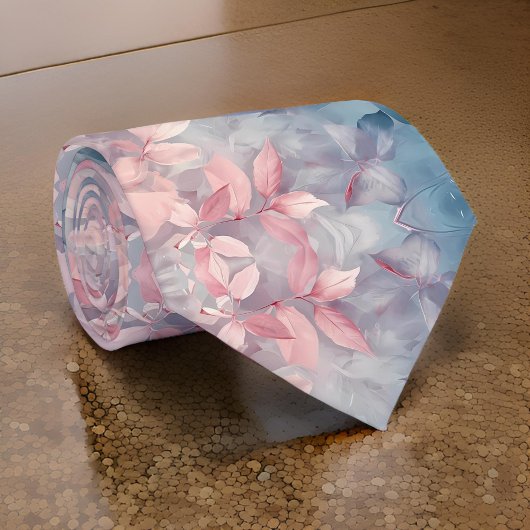 Aquamarin rosa, florale Elegant Krawatte