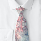 Aquamarin rosa, florale Elegant Krawatte