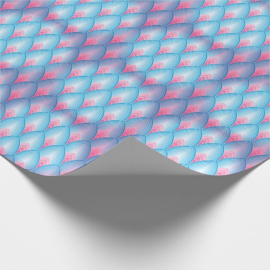 Aquamarin-rosa-Petrischale Geschenkpapier (Ecke)