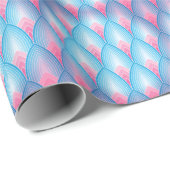 Aquamarin-rosa-Petrischale Geschenkpapier (Rolleneckpunkt)