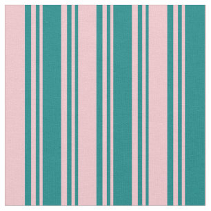 Aquamarin-rosa Streifenmuster Stoff