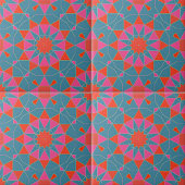 Aquamarin rosa und rot Stilvolles Mosaikmuster Fliese