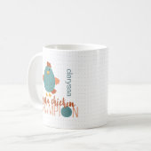 Aquamarin & Rostgarn Chicken Champion Kaffeemaschi Kaffeetasse (Vorderseite Links)