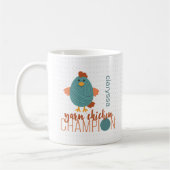 Aquamarin & Rostgarn Chicken Champion Kaffeemaschi Kaffeetasse (Links)