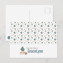 Aquamarin & Rostgarn Chicken Champion Postcard Postkarte