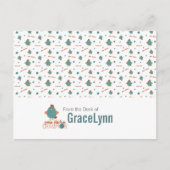 Aquamarin & Rostgarn Chicken Champion Postcard Postkarte (Vorderseite)