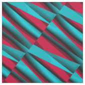 Aquamarin-rot Abstrakt Stoff (Muster)
