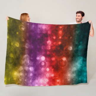 Aquamarin, rot, Lila & Chartreuse Abstrakt Bokeh Fleecedecke
