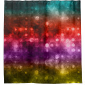Aquamarin, rot, Lila & Chartreuse Bokeh Design Duschvorhang (Vorderseite)
