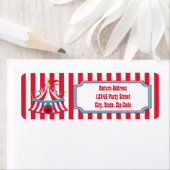 Aquamarin-roter Vintager Zirkus oder Karnevalstemp (Insitu)