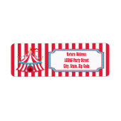 Aquamarin-roter Vintager Zirkus oder Karnevalstemp (Vorne)