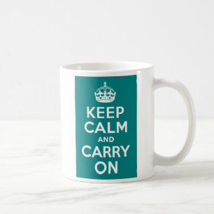 Aquamarin ruhig bleiben und weiterfahren kaffeetasse