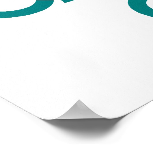 Aquamarin ruhig bleiben und weiterfahren poster (Ecke)