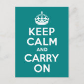 Aquamarin ruhig bleiben und weiterfahren postkarte (Vorderseite)