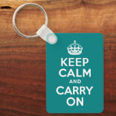 Aquamarin ruhig bleiben und weiterfahren schlüsselanhänger (Vorderseite)