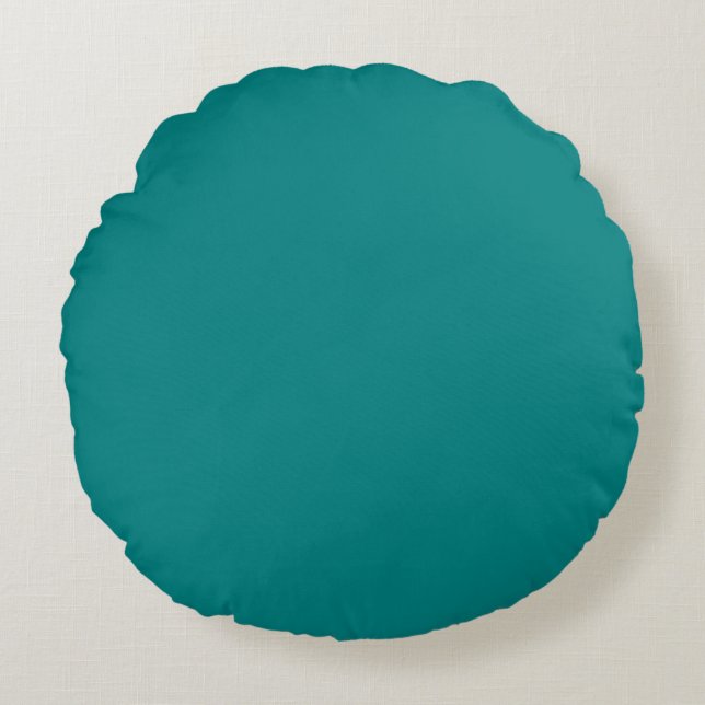 Aquamarin Rundes Kissen (Vorderseite)