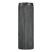 Aquamarin rustikaler Schmetterling Personalisierte Thermosbecher (Rückseite)
