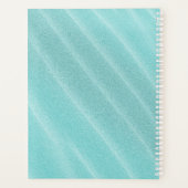 Aquamarin Sand Ripples Personalisierter Planer (Rückseite)