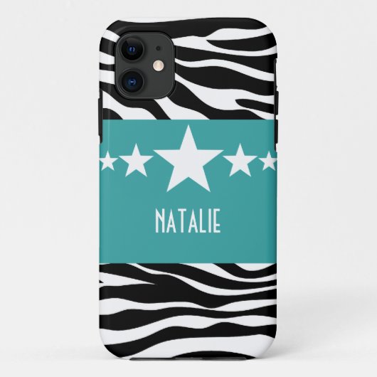 Aquamarin Sassy Star Zebra BT iPhone 5 Fall Case-Mate iPhone Hülle (Rückseite)