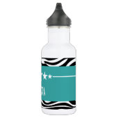 Aquamarin Sassy Star Zebra Edelstahlflasche (Rechts)