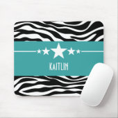 Aquamarin Sassy Star Zebra Mousepad (Mit Mouse)