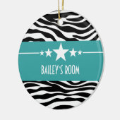 Aquamarin Sassy Star Zebra Ornament (Links)