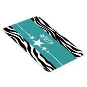 Aquamarin Sassy Star Zebra Premium Magnet (Rechte Seite)