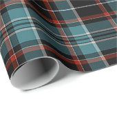 Aquamarin, schwarz und Kariert Geschenkpapier (Rolleneckpunkt)