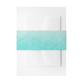 Aquamarin Scratchy Wedding Bands Einladungsbanderole