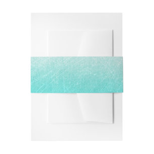 Aquamarin Scratchy Wedding Bands Einladungsbanderole