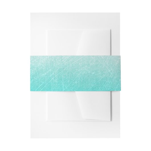 Aquamarin Scratchy Wedding Bands Einladungsbanderole (Vorderseite Beispiel)