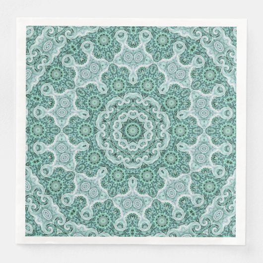 Aquamarin Serviette (Vorderseite)