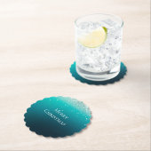 Aquamarin Silver Confetti Untersetzer (Vor Ort)