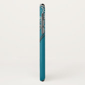 Aquamarin & Silver Mandala Elegant Minimal Marokka Case-Mate iPhone Hülle (Hinten/Links)