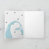 Aquamarin Silver Sparkle Glitzer Mermaid Karte (Innenseite)