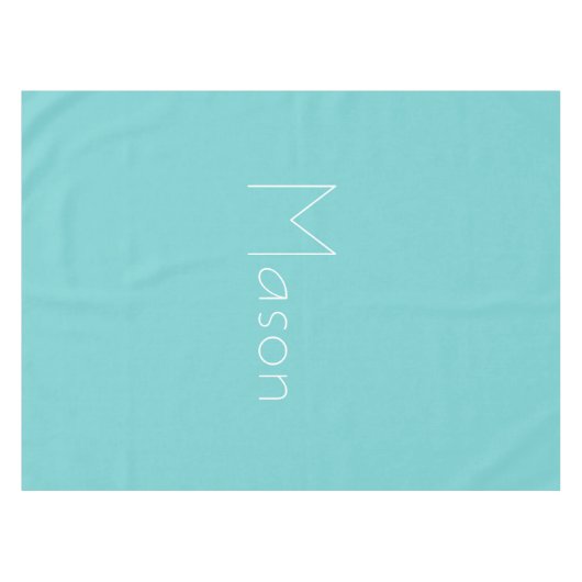 Aquamarin Sky Personalisiert Tableclout Tischdecke (Vorderseite (Horizontal))
