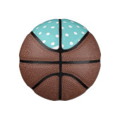 Aquamarin Sky Polka Dot Mini Basketball (Rechts)
