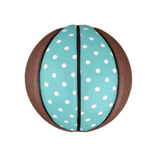 Aquamarin Sky Polka Dot Mini Basketball