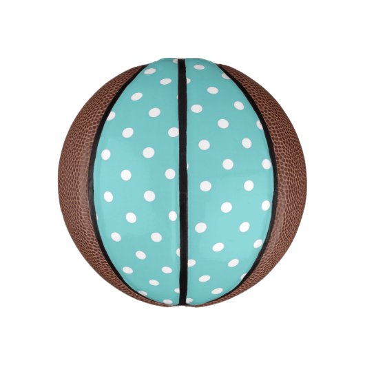 Aquamarin Sky Polka Dot Mini Basketball (Vertikal)