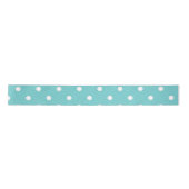 Aquamarin Sky Polka Dot Ribbon Satinband (Vorderseite)