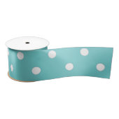 Aquamarin Sky Polka Dot Ribbon Satinband (Spule)