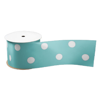 Aquamarin Sky Polka Dot Ribbon Satinband