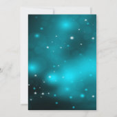 Aquamarin Sparkle Diamond Tiara Foto Quinceanera Einladung (Rückseite)