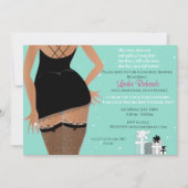 Aquamarin Sparkle Lingerie Brautparty Einladung (Vorderseite)
