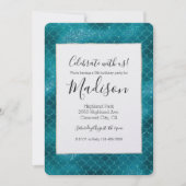 Aquamarin Sparkle Mermaid Einladung (Vorderseite)