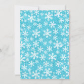 Aquamarin Sparkle Princess Winter Wonderland Sweet Einladung (Rückseite)