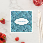 Aquamarin Sparkle Seashell Napkins Serviette (Beispiel)