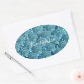 Aquamarin Sparkle Seashell Stickers (Umschlag)
