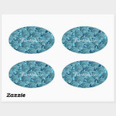 Aquamarin Sparkle Seashell Stickers (Blatt)